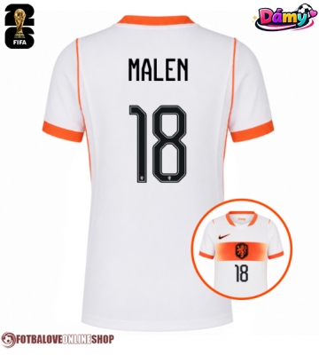 Nizozemsko Donyell Malen #18 Venkovní Dres pro Dámy MS 2026 Krátkým Rukávem